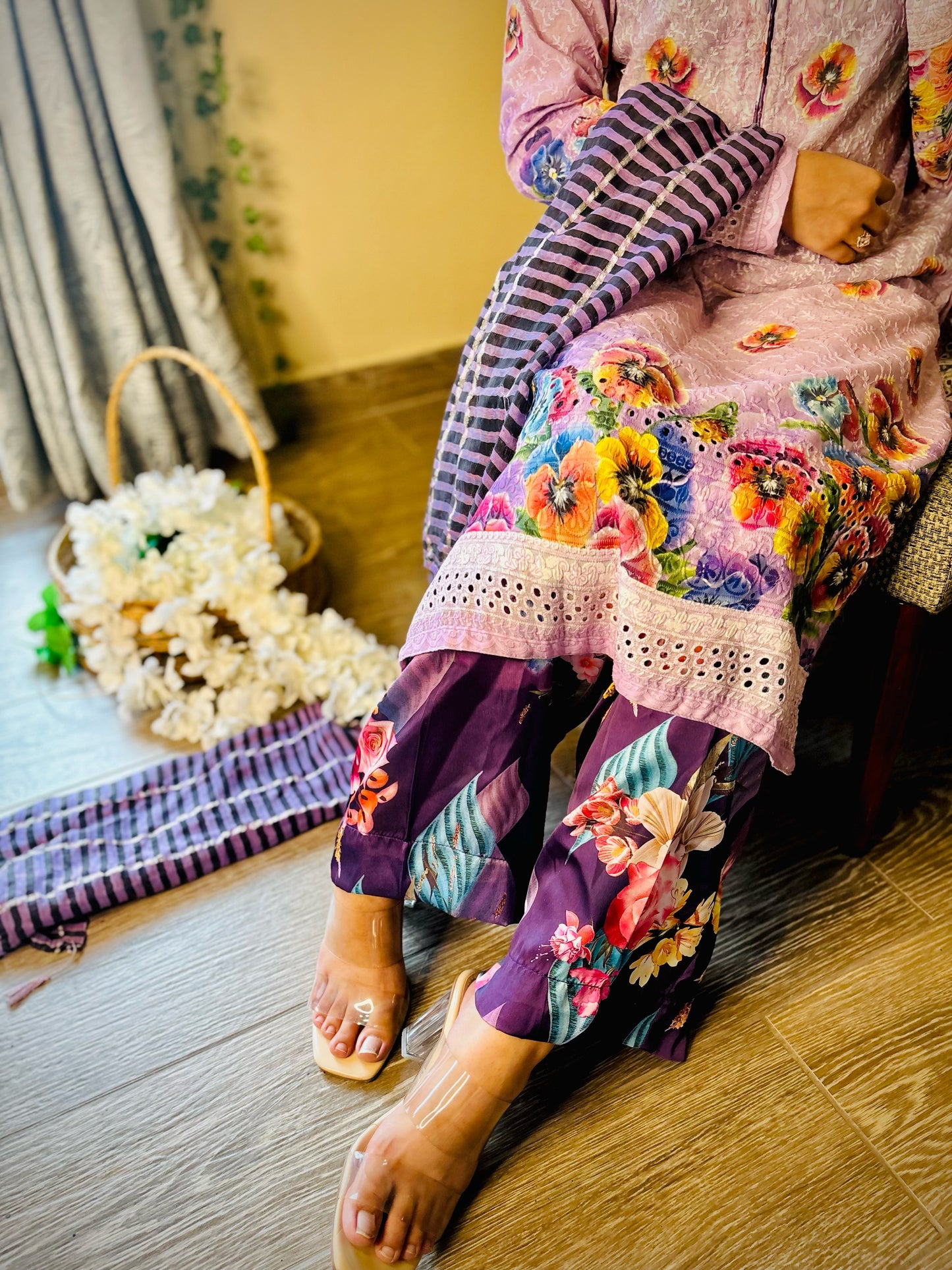 Flora set lavender